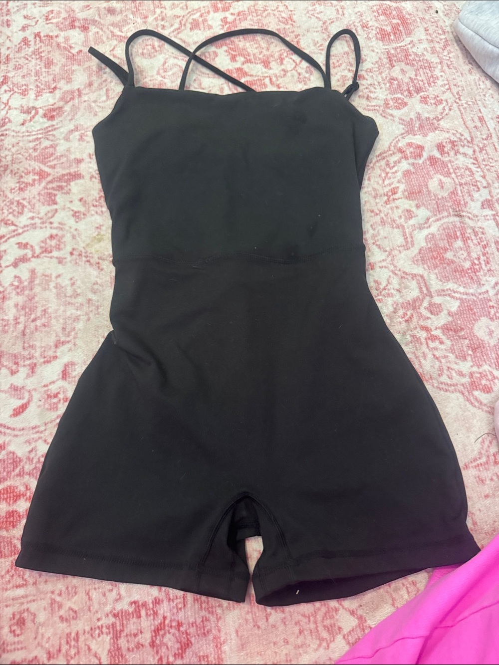 Girls' Black Stretch Romper Shorts